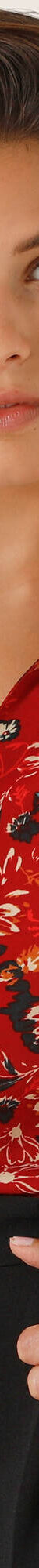 Chemisier imprimé floral (rouge / indigo) Chemisier imprimé floral (rouge / indigo)